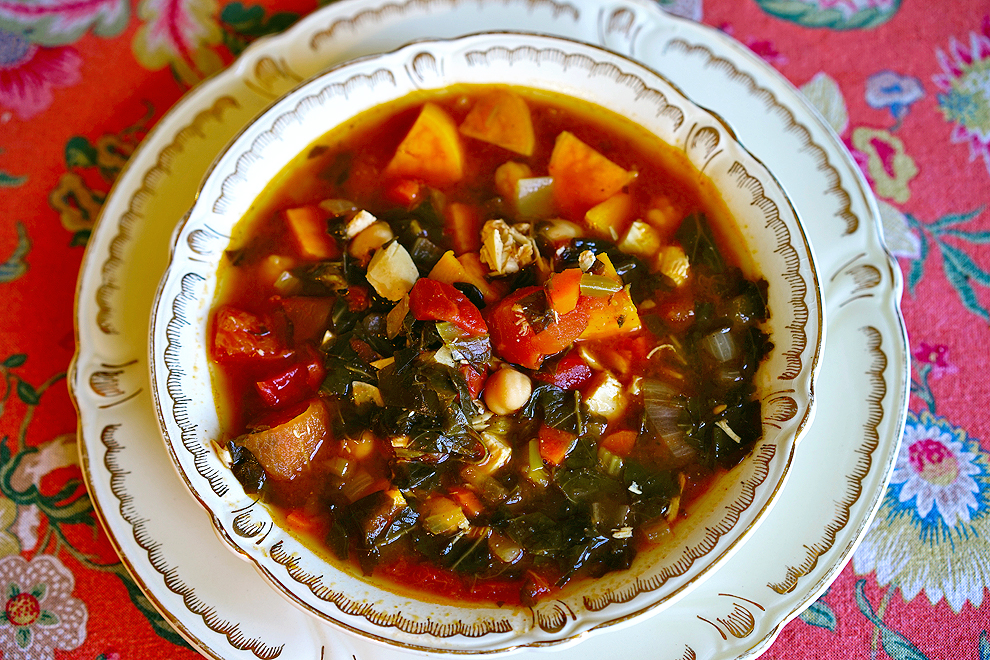 Spicy Moroccan Chickpea, Sweet Potato Stew
