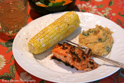 Grilled Salmon with Lime, Chili, Garlic, Jalapeno Sauce – Bruce Barone