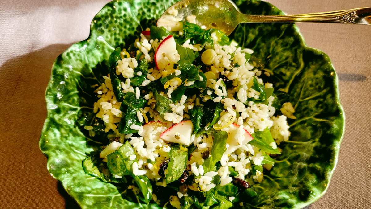 Sushi Rice Craisin Spinach Salad