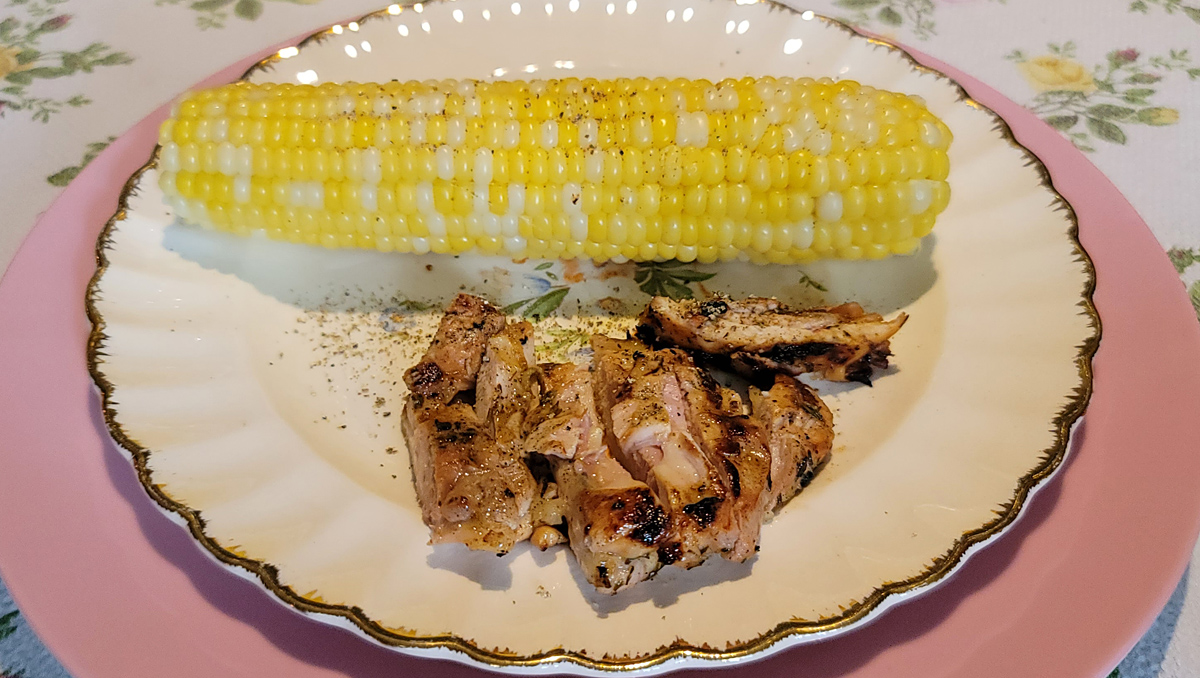 Grilled Chicken Thighs with Lemon and Thyme