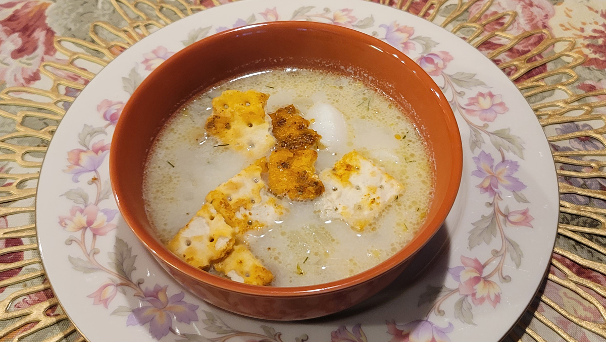 Quick Fish Chowder With Hot Butter Crackers