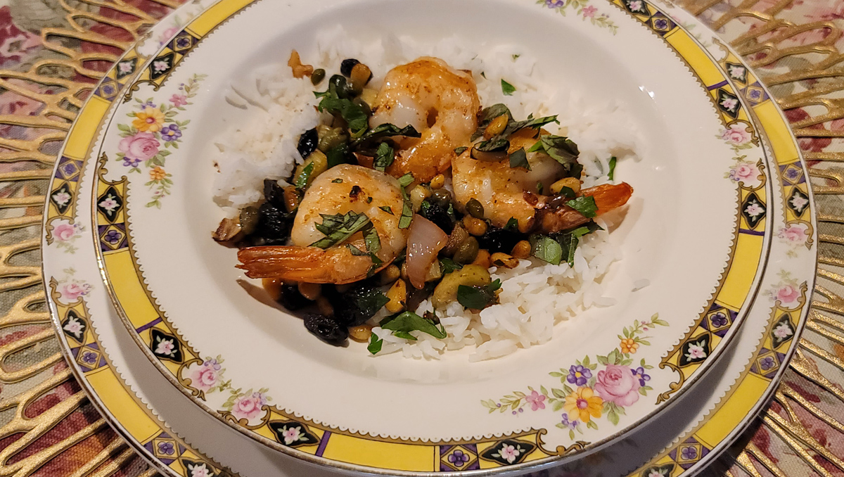 Citrus Shrimp with Capers and Celery